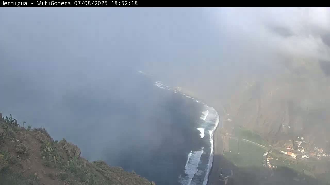 La Gomera ,Hermigua Live Cam - Santa Cruz de Tenerife, Canary Islands, Spain