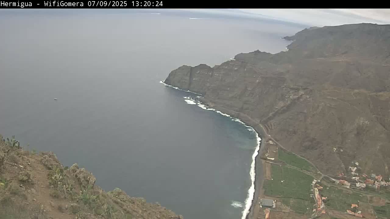 La Gomera ,Hermigua Live Cam - Santa Cruz de Tenerife, Canary Islands, Spain