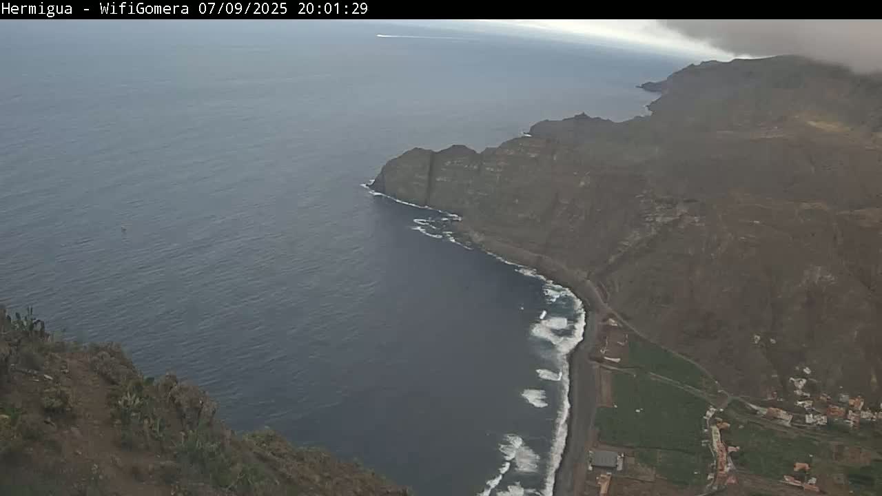 La Gomera ,Hermigua Live Cam - Santa Cruz de Tenerife, Canary Islands, Spain