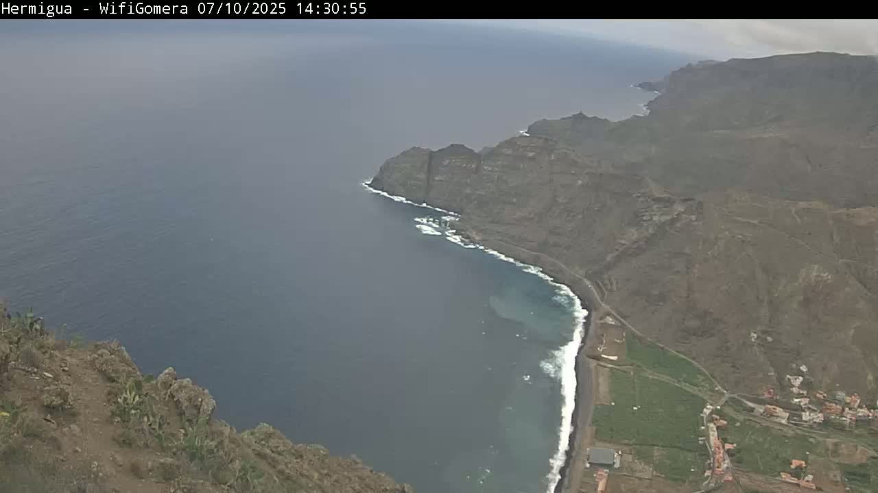 La Gomera ,Hermigua Live Cam - Santa Cruz de Tenerife, Canary Islands, Spain