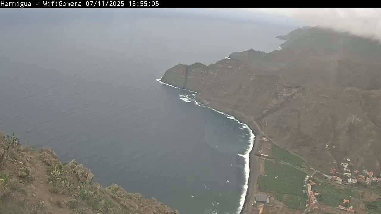 La Gomera ,Hermigua Live Cam - Santa Cruz de Tenerife, Canary Islands, Spain
