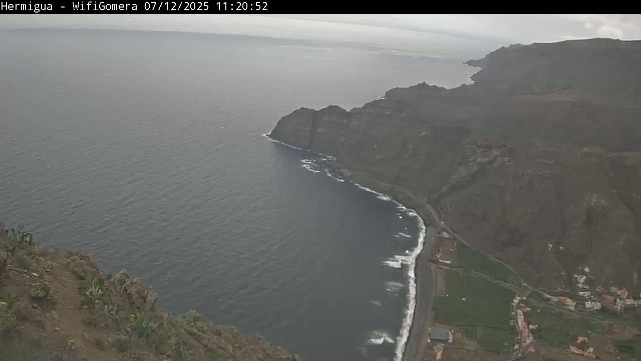 La Gomera ,Hermigua Live Cam - Santa Cruz de Tenerife, Canary Islands, Spain
