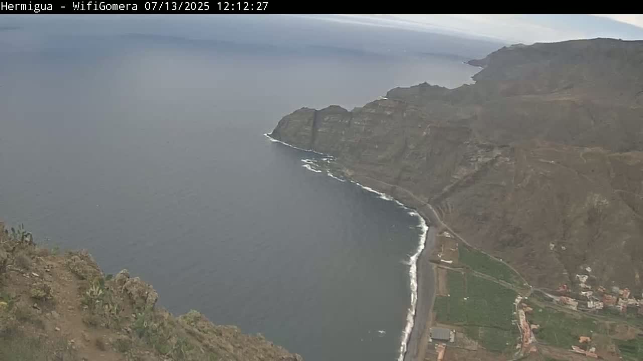La Gomera ,Hermigua Live Cam - Santa Cruz de Tenerife, Canary Islands, Spain