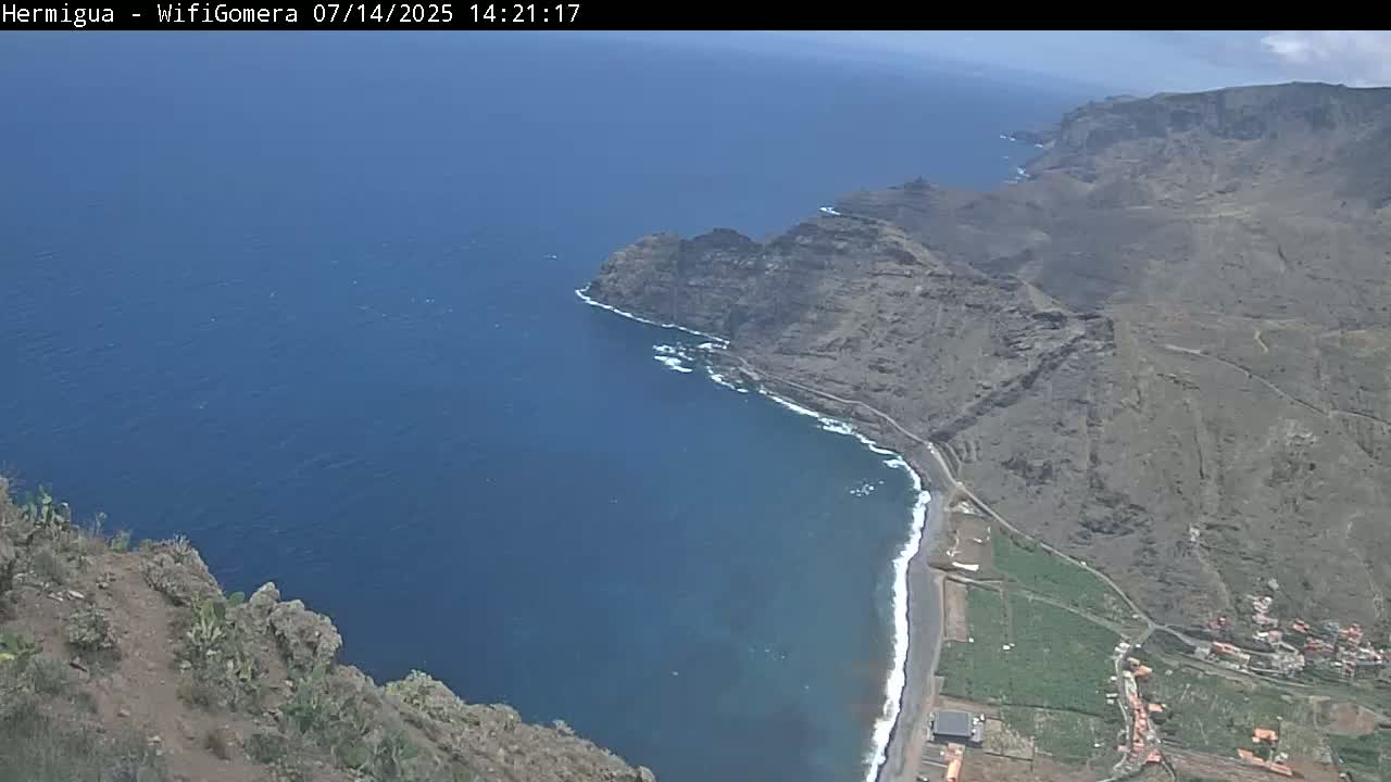 La Gomera ,Hermigua Live Cam - Santa Cruz de Tenerife, Canary Islands, Spain