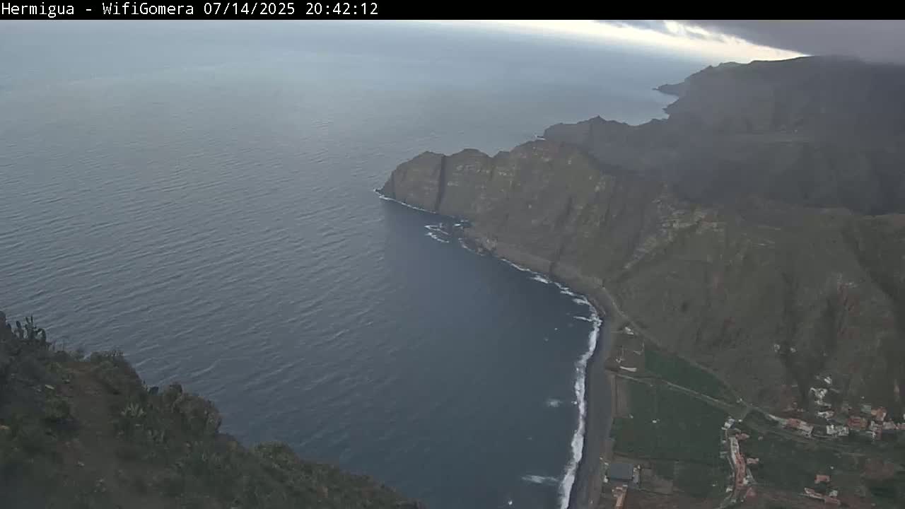 La Gomera ,Hermigua Live Cam - Santa Cruz de Tenerife, Canary Islands, Spain