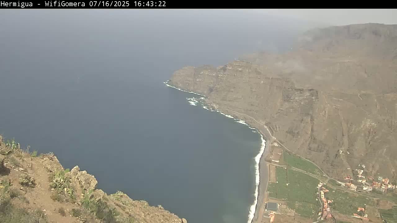La Gomera ,Hermigua Live Cam - Santa Cruz de Tenerife, Canary Islands, Spain
