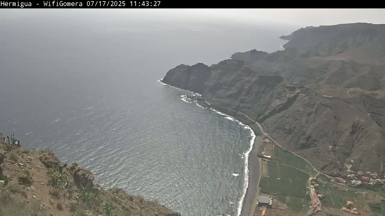 La Gomera ,Hermigua Live Cam - Santa Cruz de Tenerife, Canary Islands, Spain