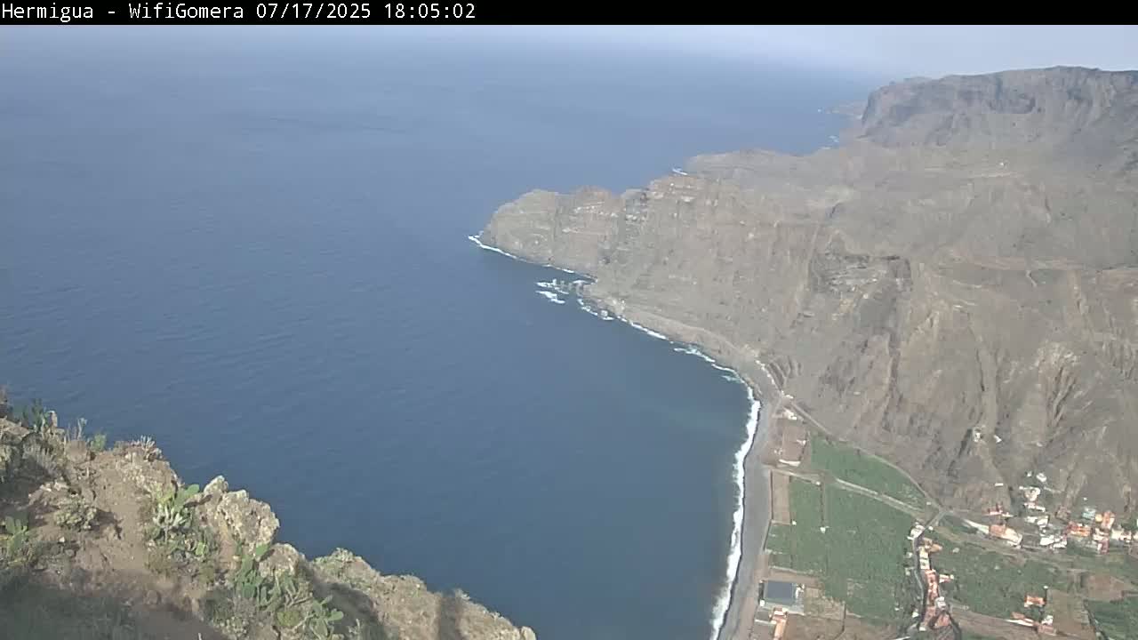 La Gomera ,Hermigua Live Cam - Santa Cruz de Tenerife, Canary Islands, Spain