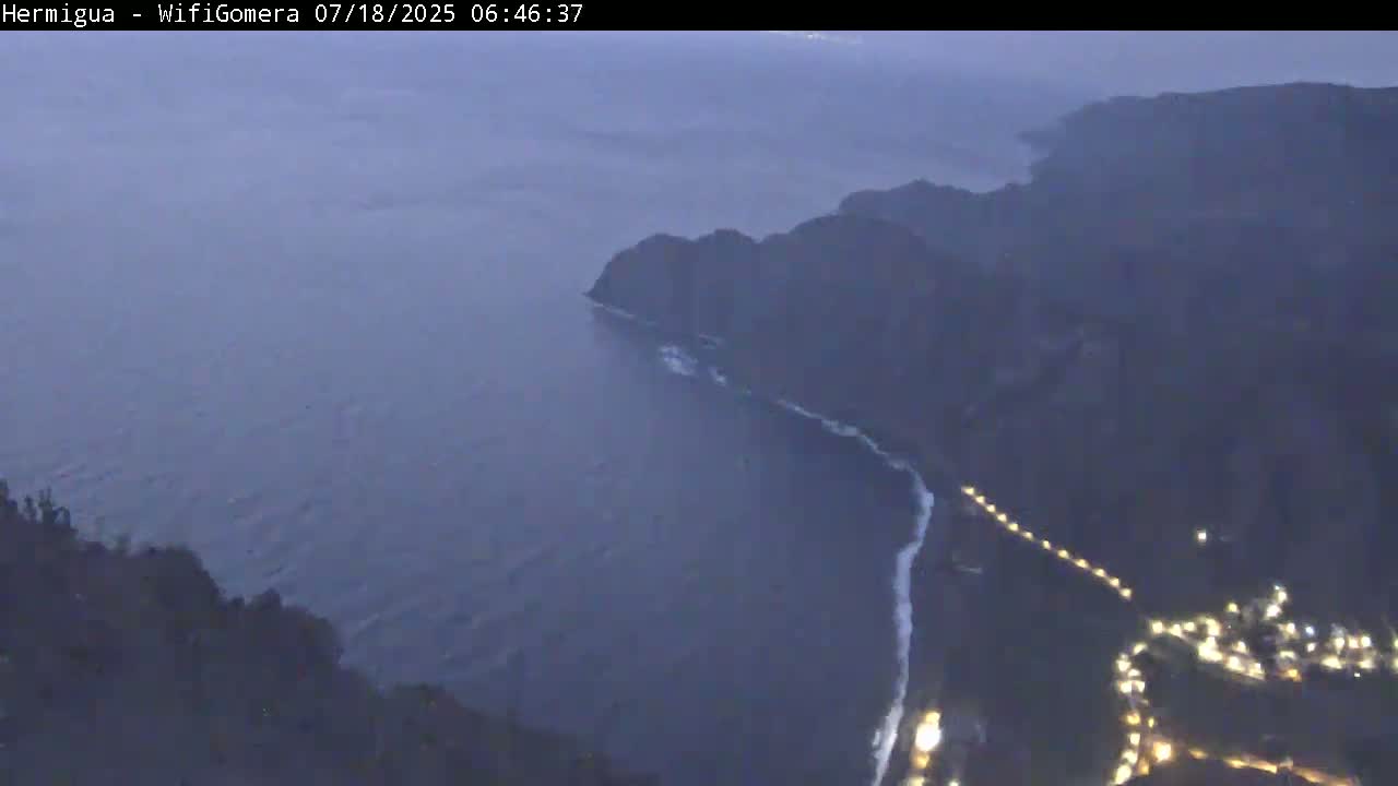 La Gomera ,Hermigua Live Cam - Santa Cruz de Tenerife, Canary Islands, Spain