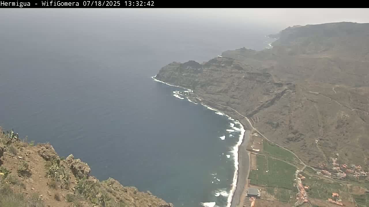 La Gomera ,Hermigua Live Cam - Santa Cruz de Tenerife, Canary Islands, Spain