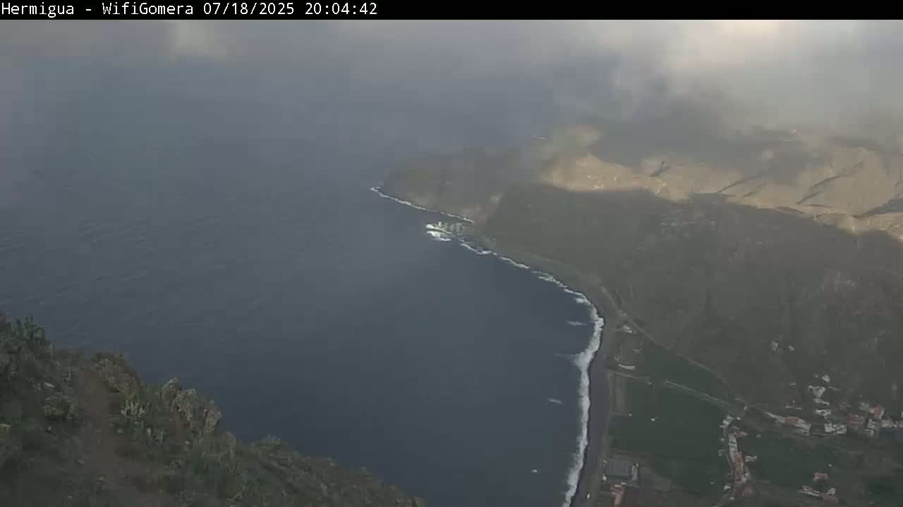 La Gomera ,Hermigua Live Cam - Santa Cruz de Tenerife, Canary Islands, Spain