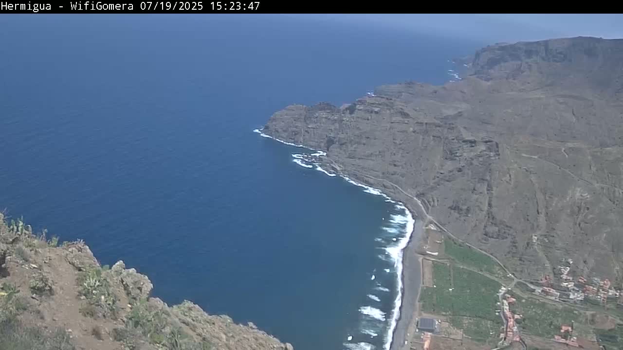 La Gomera ,Hermigua Live Cam - Santa Cruz de Tenerife, Canary Islands, Spain