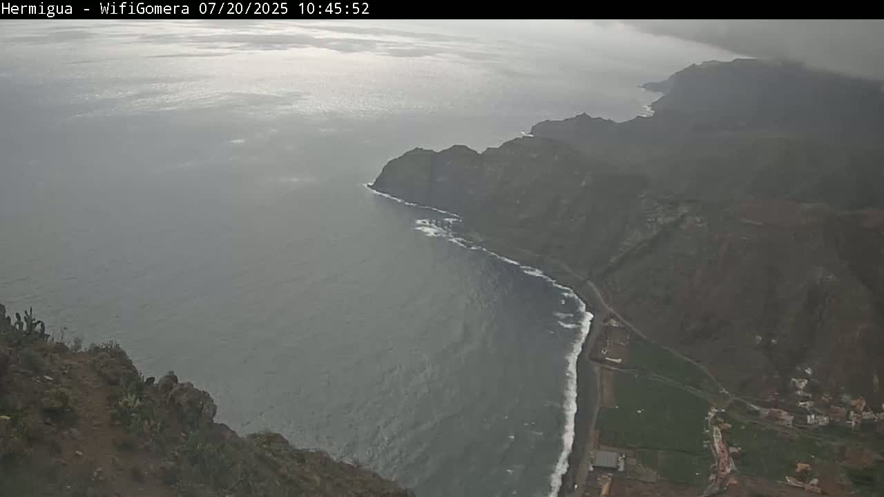 La Gomera ,Hermigua Live Cam - Santa Cruz de Tenerife, Canary Islands, Spain