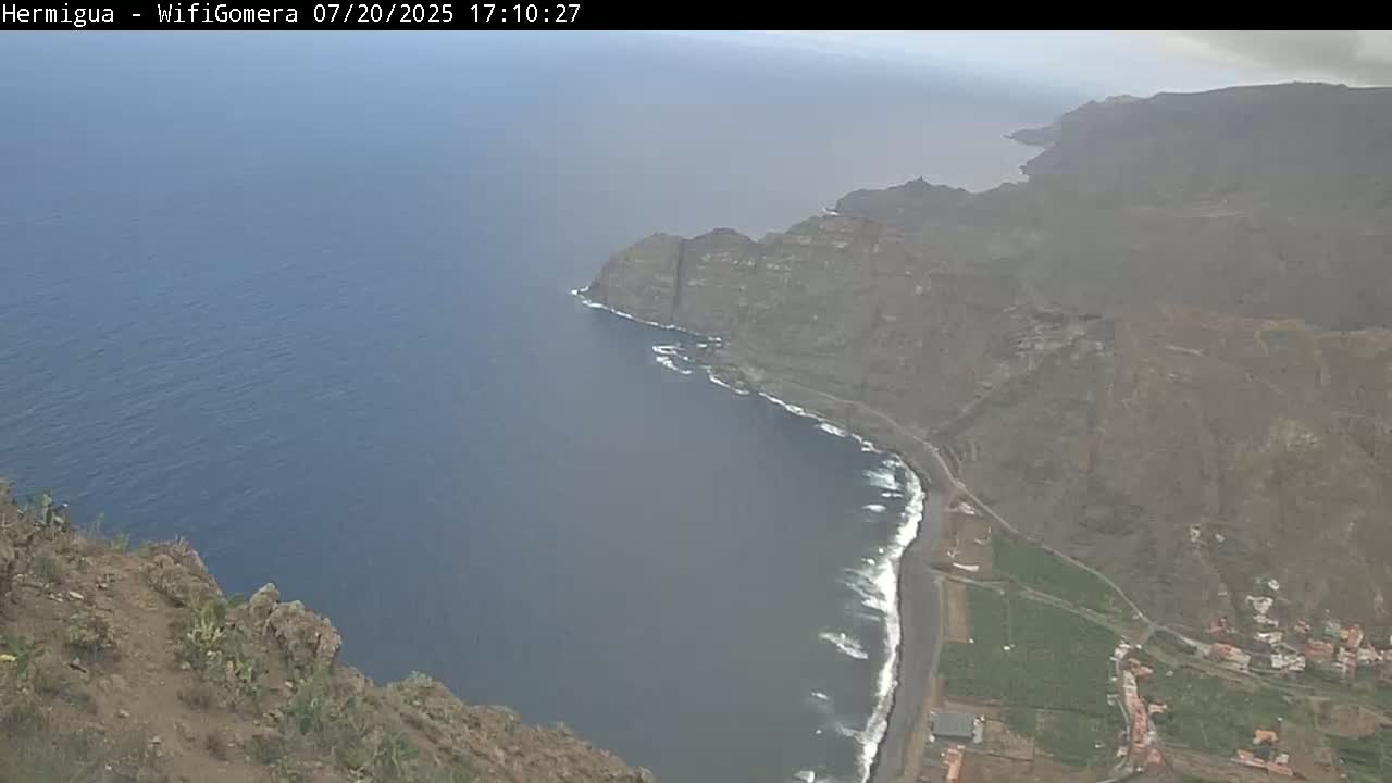 La Gomera ,Hermigua Live Cam - Santa Cruz de Tenerife, Canary Islands, Spain