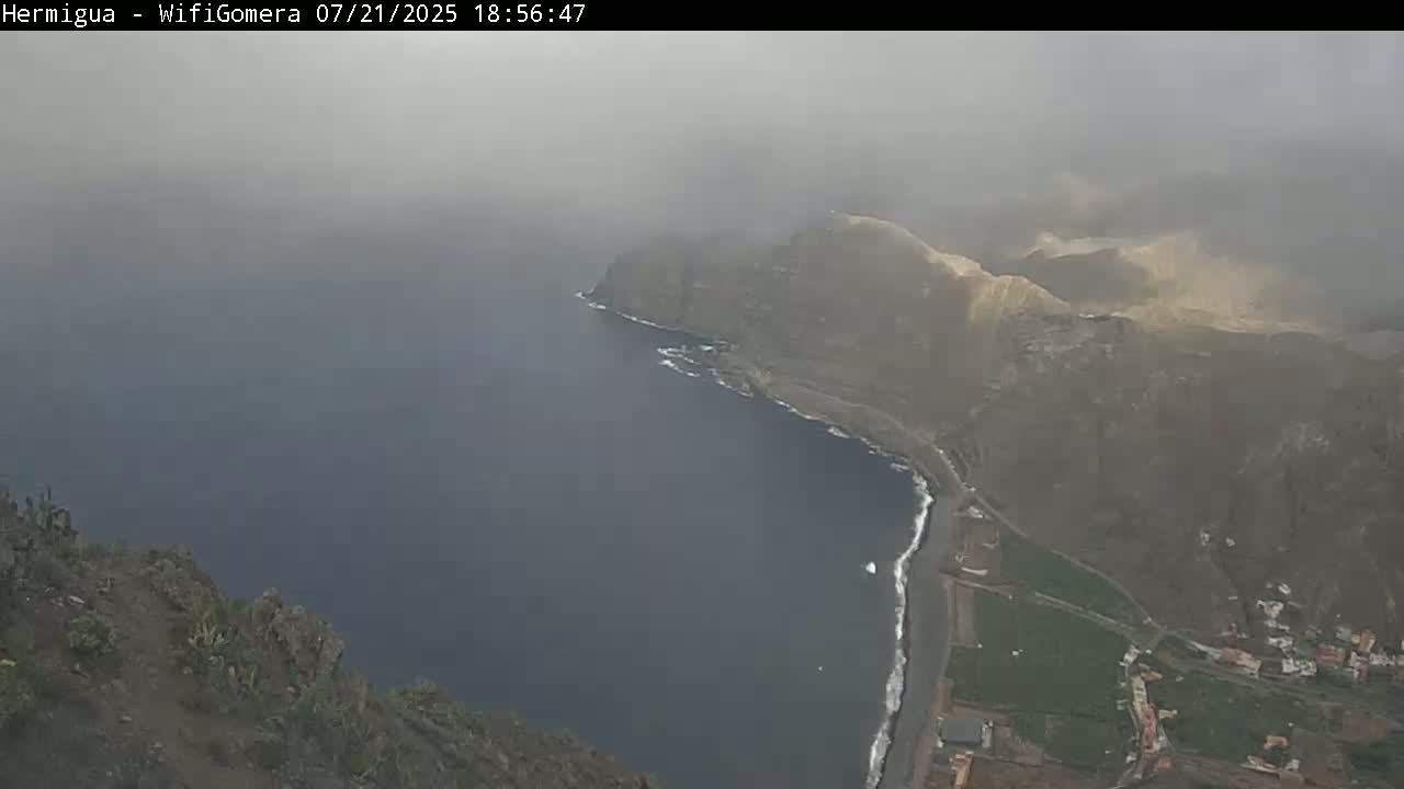 La Gomera ,Hermigua Live Cam - Santa Cruz de Tenerife, Canary Islands, Spain