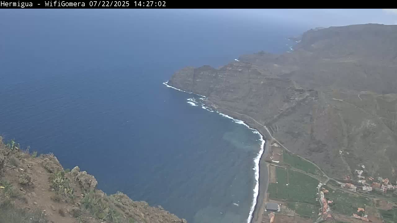 La Gomera ,Hermigua Live Cam - Santa Cruz de Tenerife, Canary Islands, Spain