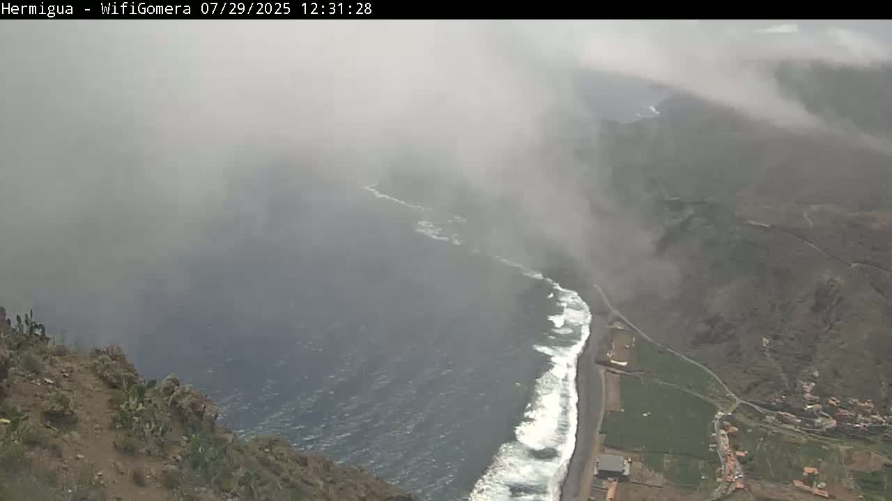 La Gomera ,Hermigua Live Cam - Santa Cruz de Tenerife, Canary Islands, Spain