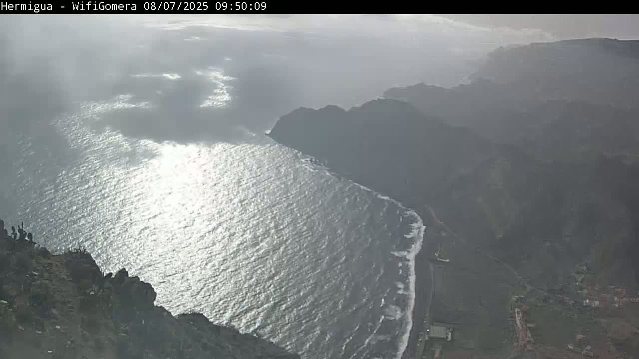 La Gomera ,Hermigua Live Cam - Santa Cruz de Tenerife, Canary Islands, Spain