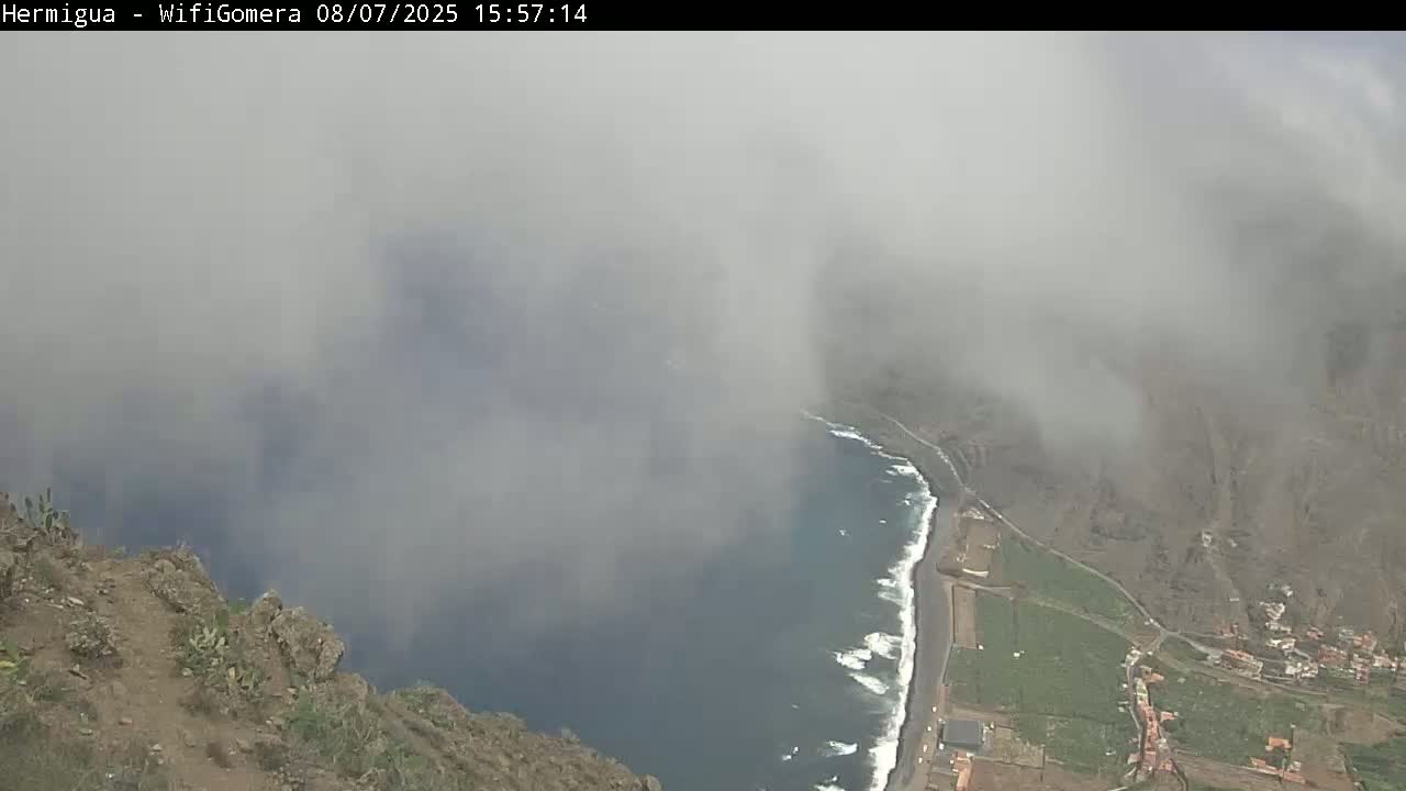 La Gomera ,Hermigua Live Cam - Santa Cruz de Tenerife, Canary Islands, Spain