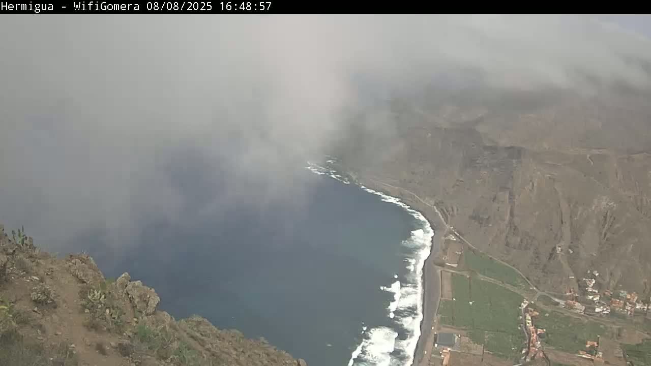 La Gomera ,Hermigua Live Cam - Santa Cruz de Tenerife, Canary Islands, Spain