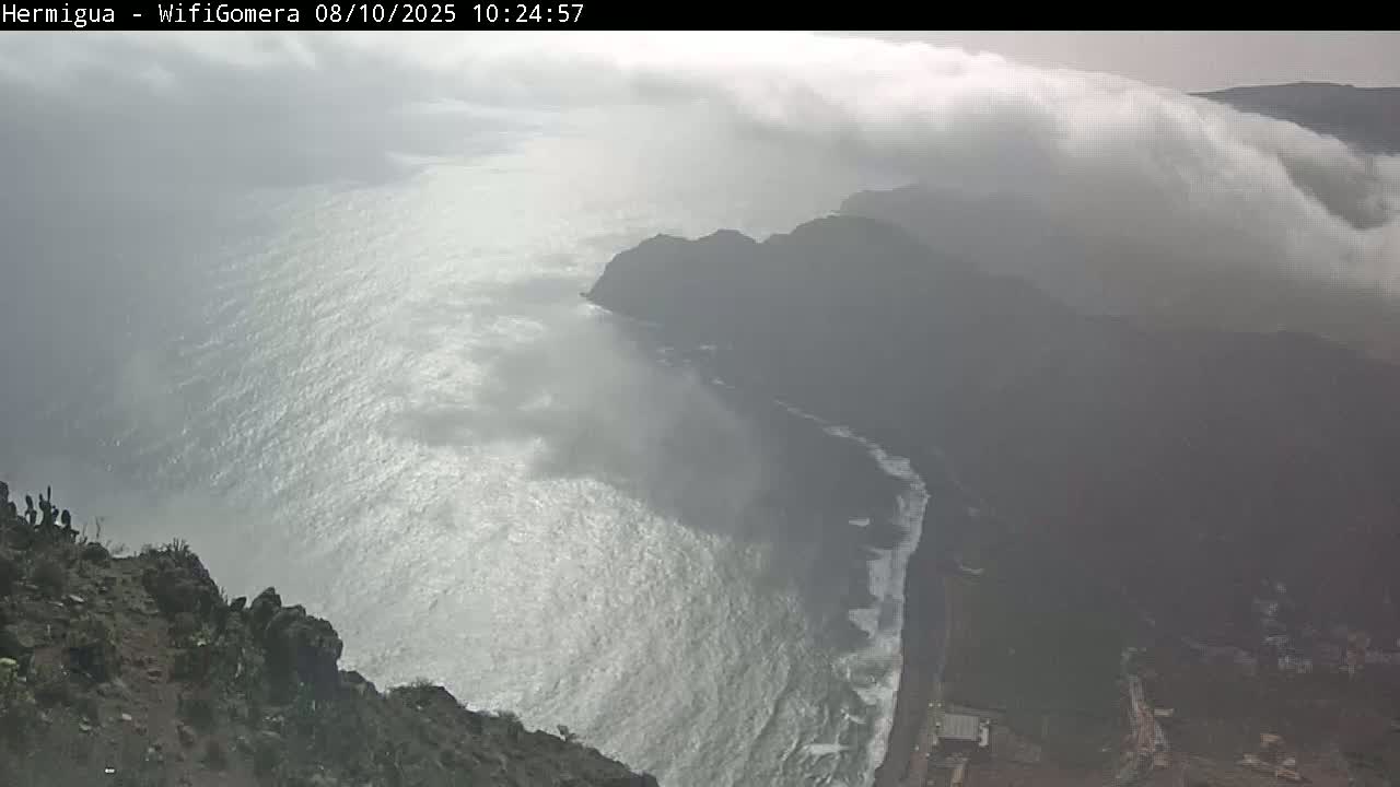 La Gomera ,Hermigua Live Cam - Santa Cruz de Tenerife, Canary Islands, Spain