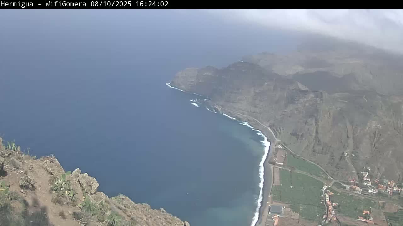 La Gomera ,Hermigua Live Cam - Santa Cruz de Tenerife, Canary Islands, Spain