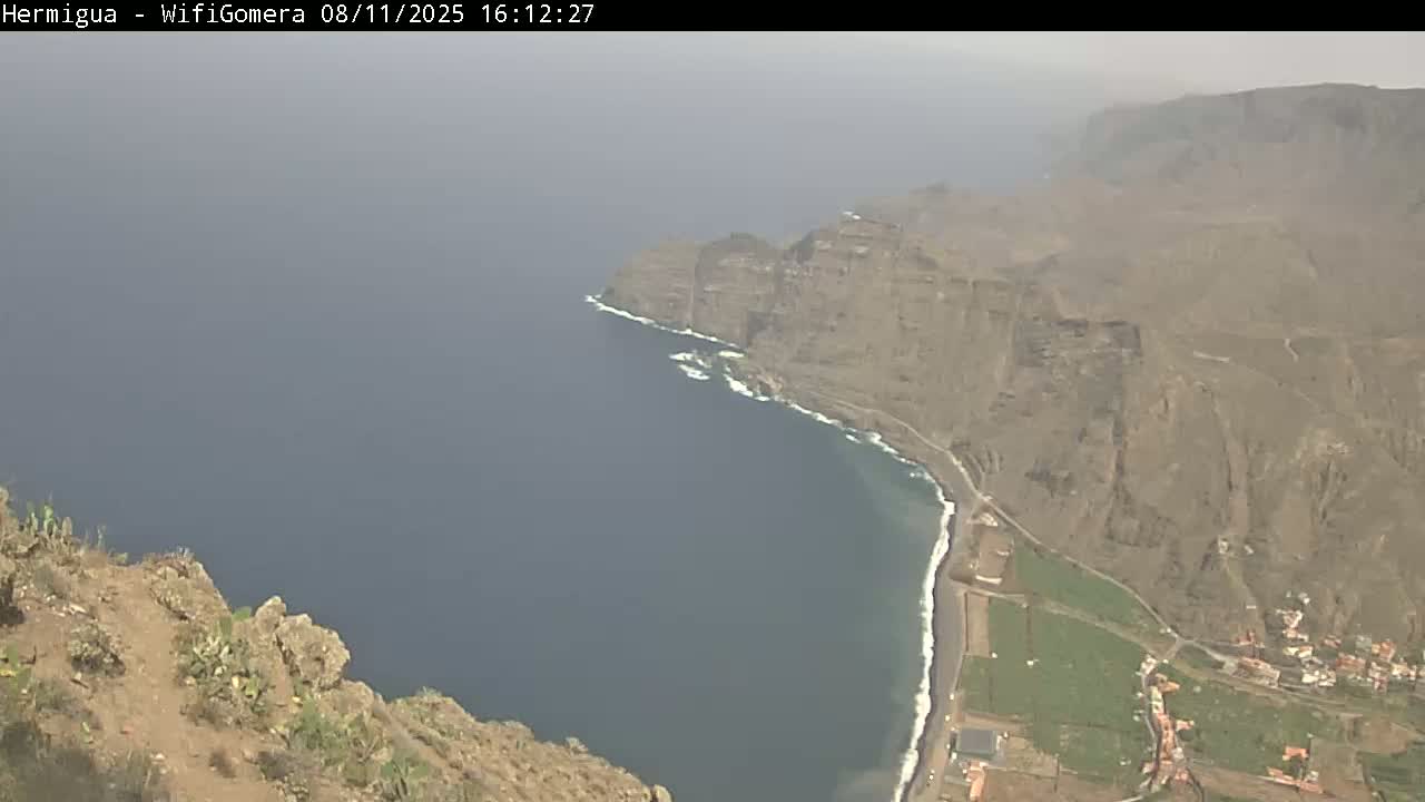 La Gomera ,Hermigua Live Cam - Santa Cruz de Tenerife, Canary Islands, Spain