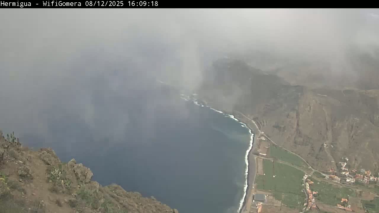 La Gomera ,Hermigua Live Cam - Santa Cruz de Tenerife, Canary Islands, Spain