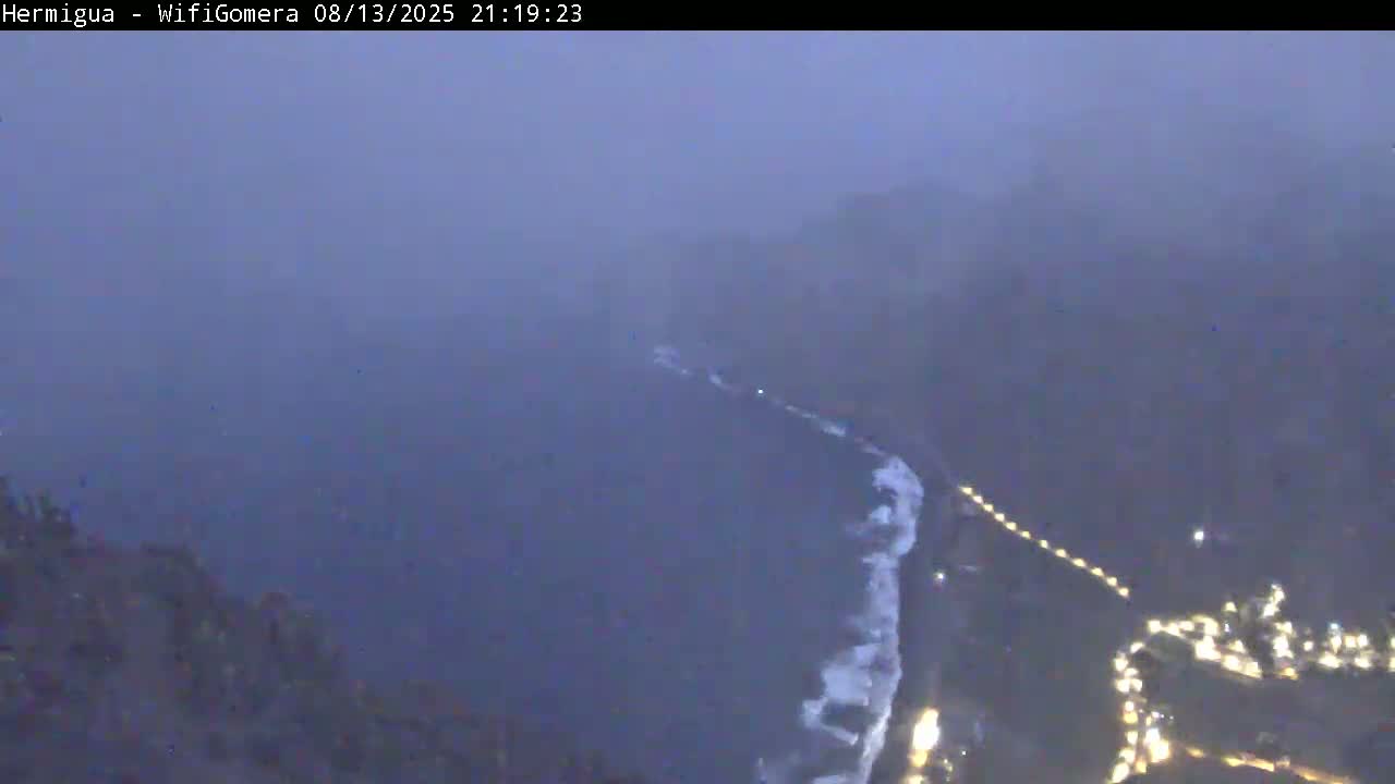 La Gomera ,Hermigua Live Cam - Santa Cruz de Tenerife, Canary Islands, Spain