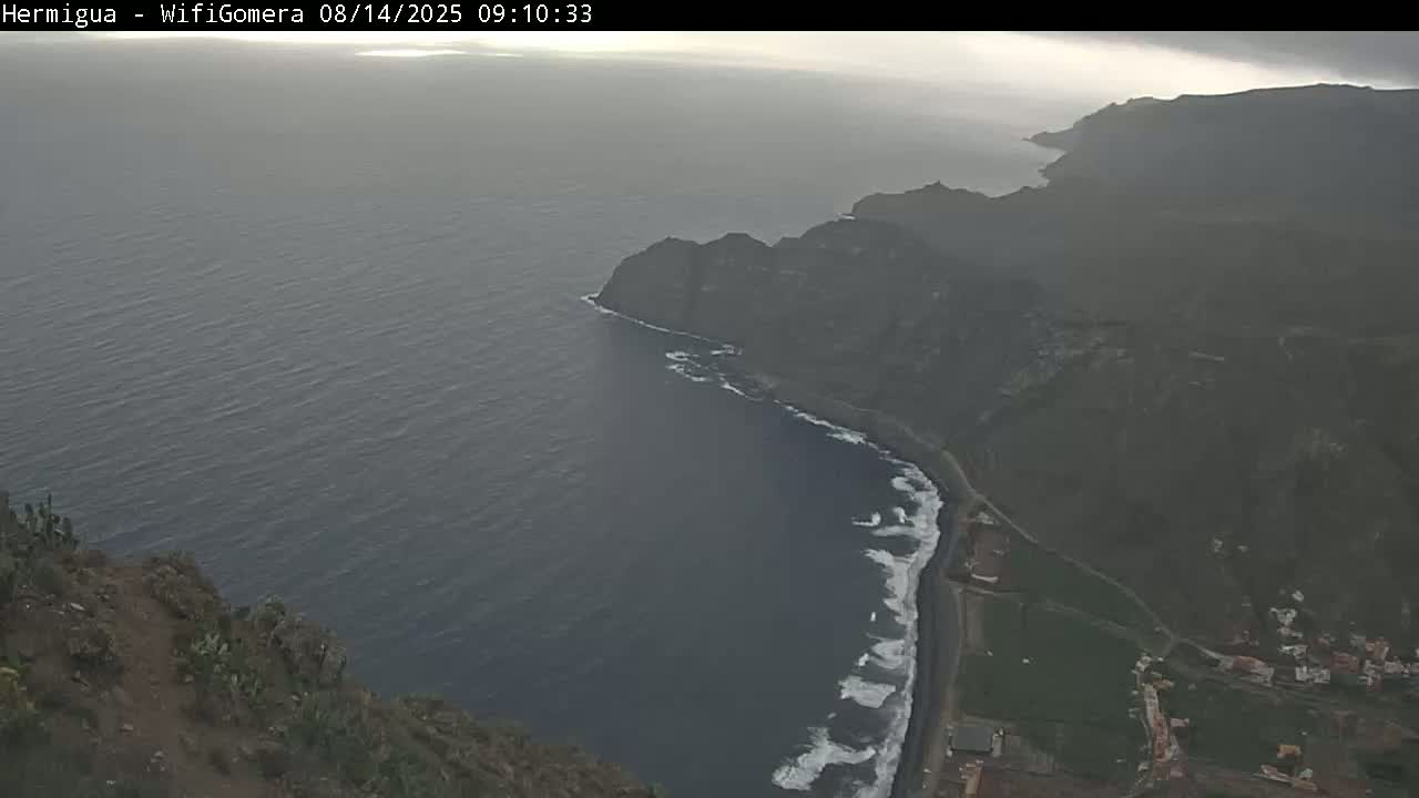 La Gomera ,Hermigua Live Cam - Santa Cruz de Tenerife, Canary Islands, Spain