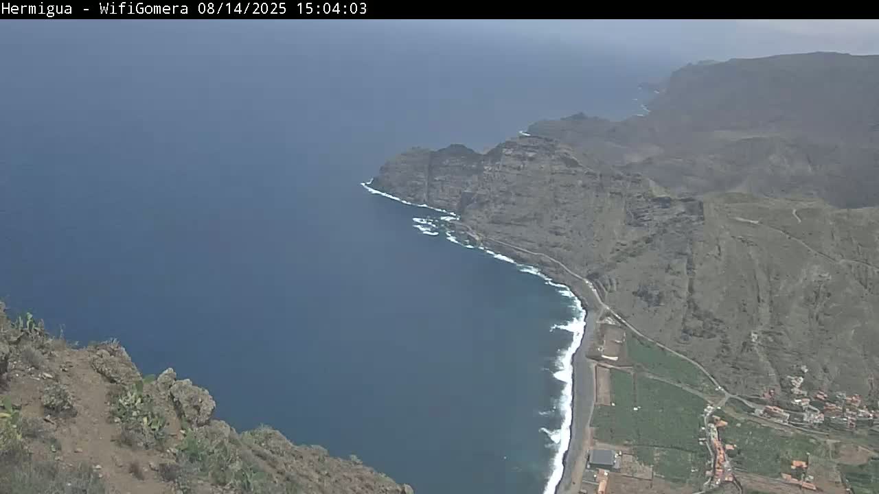 La Gomera ,Hermigua Live Cam - Santa Cruz de Tenerife, Canary Islands, Spain
