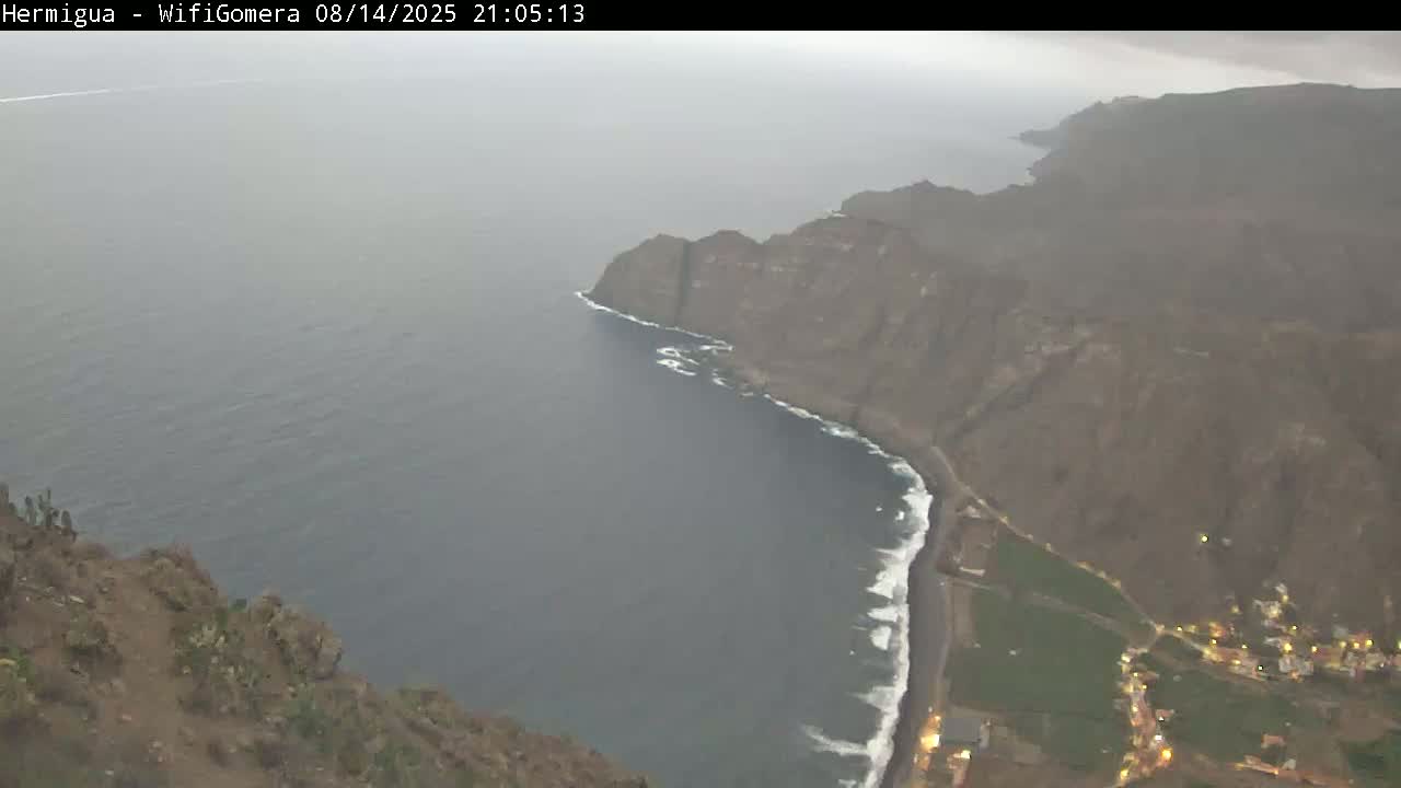 La Gomera ,Hermigua Live Cam - Santa Cruz de Tenerife, Canary Islands, Spain
