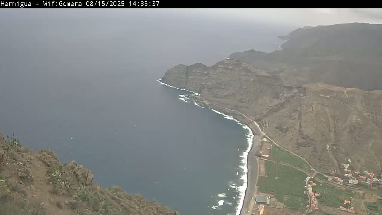 La Gomera ,Hermigua Live Cam - Santa Cruz de Tenerife, Canary Islands, Spain