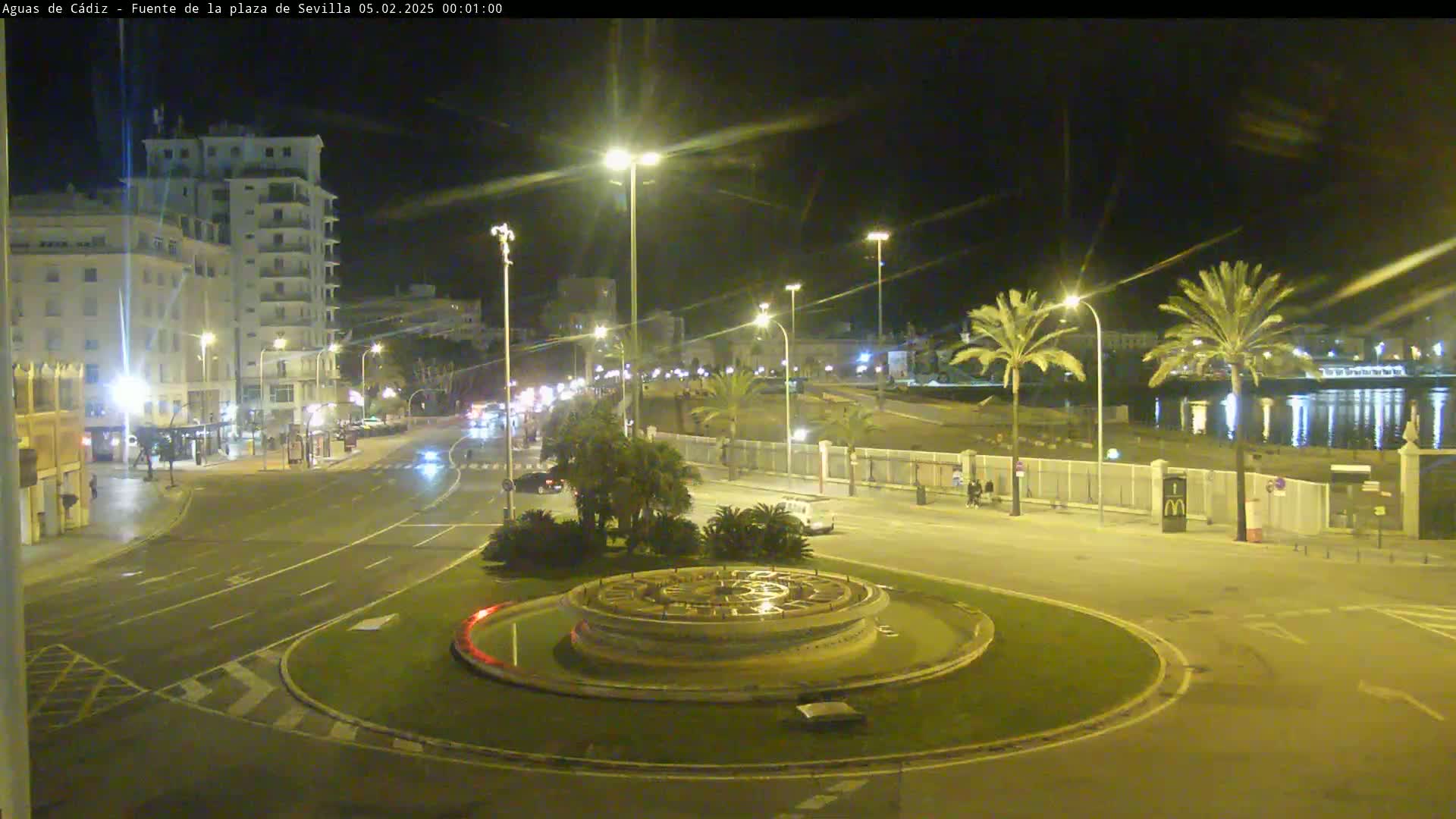 Cadiz, Plaza de Sevilla Fountain  Live Cam -  Andulucia, Spain