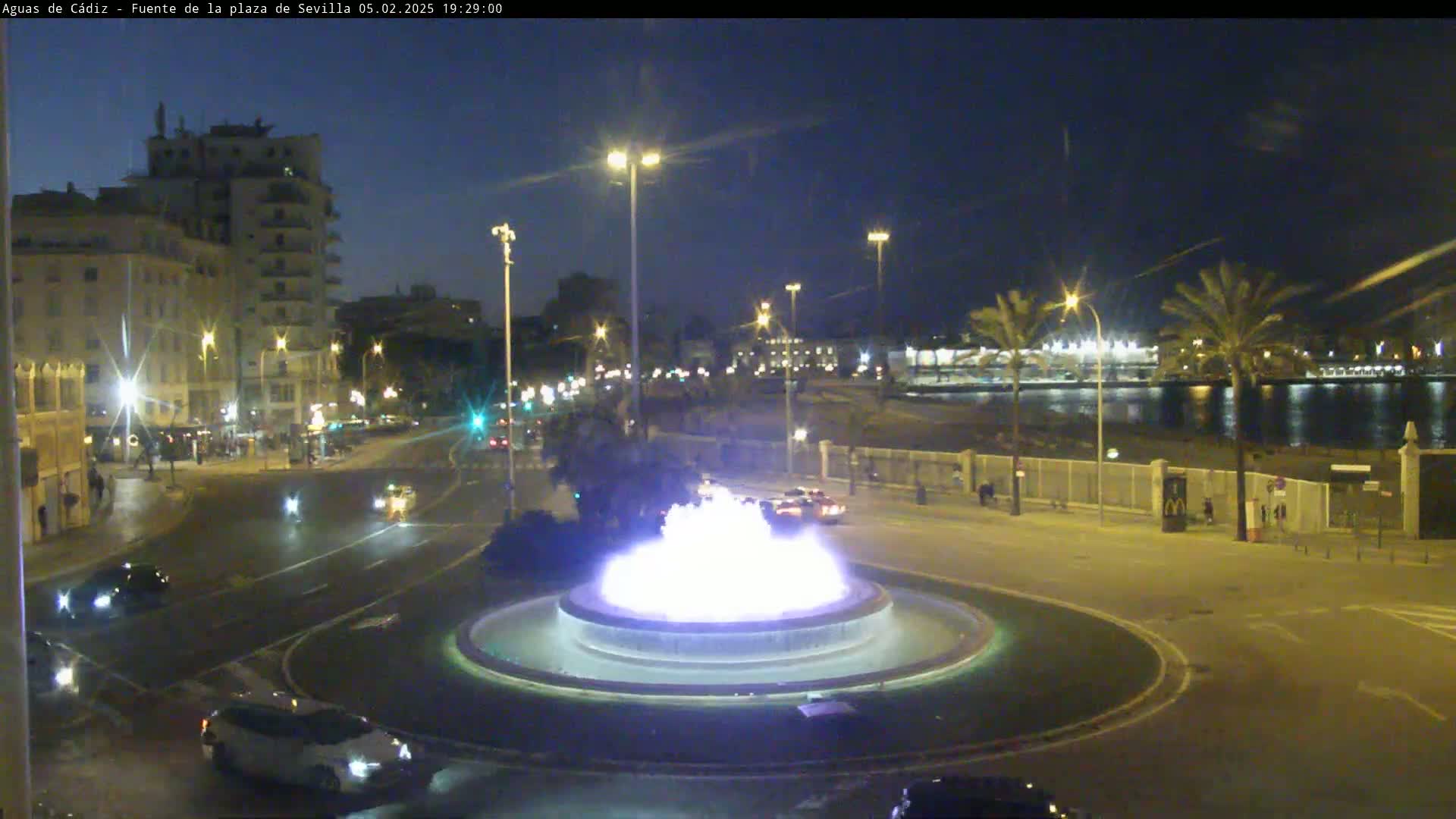 Cadiz, Plaza de Sevilla Fountain  Live Cam -  Andulucia, Spain