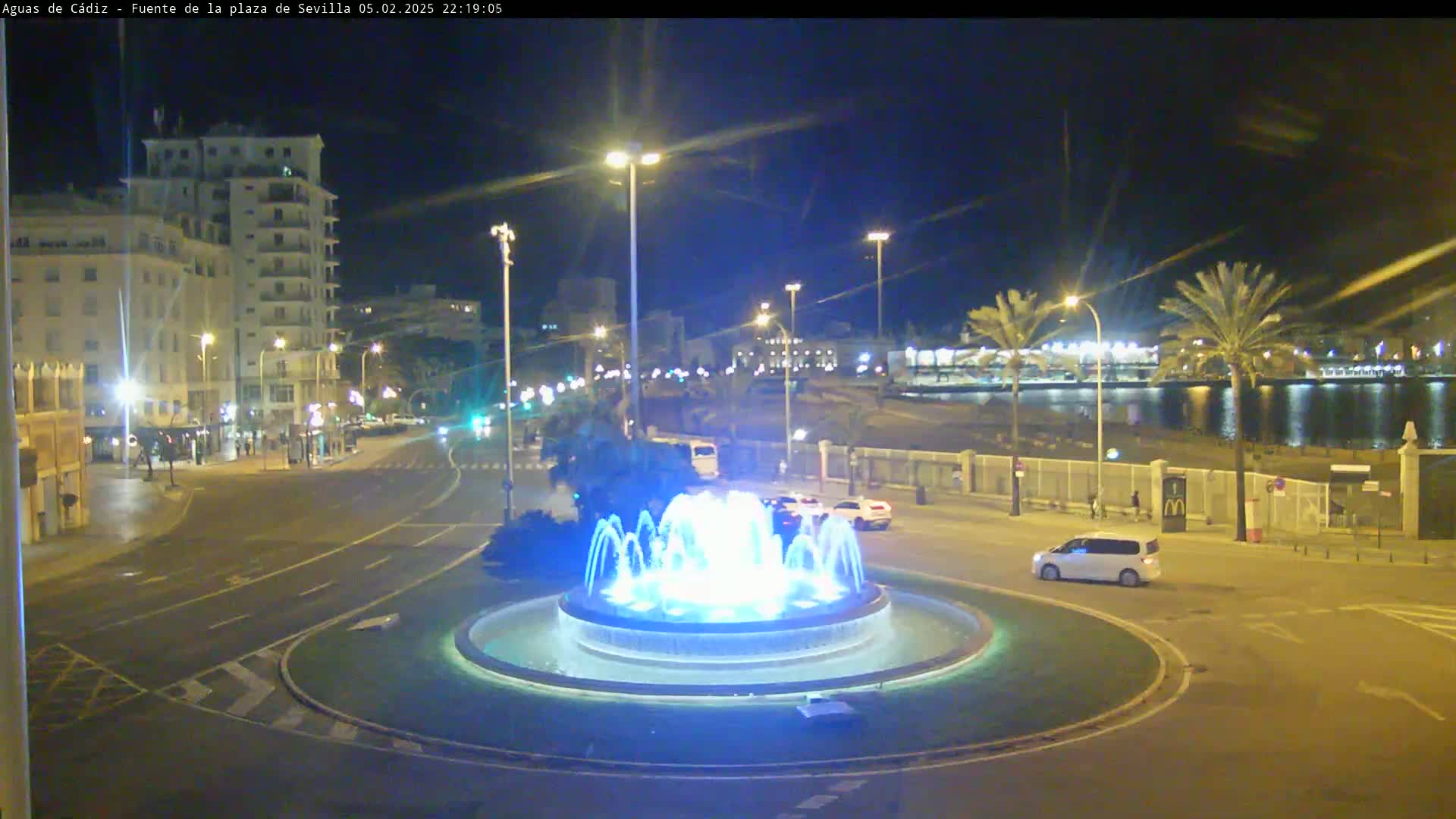 Cadiz, Plaza de Sevilla Fountain  Live Cam -  Andulucia, Spain