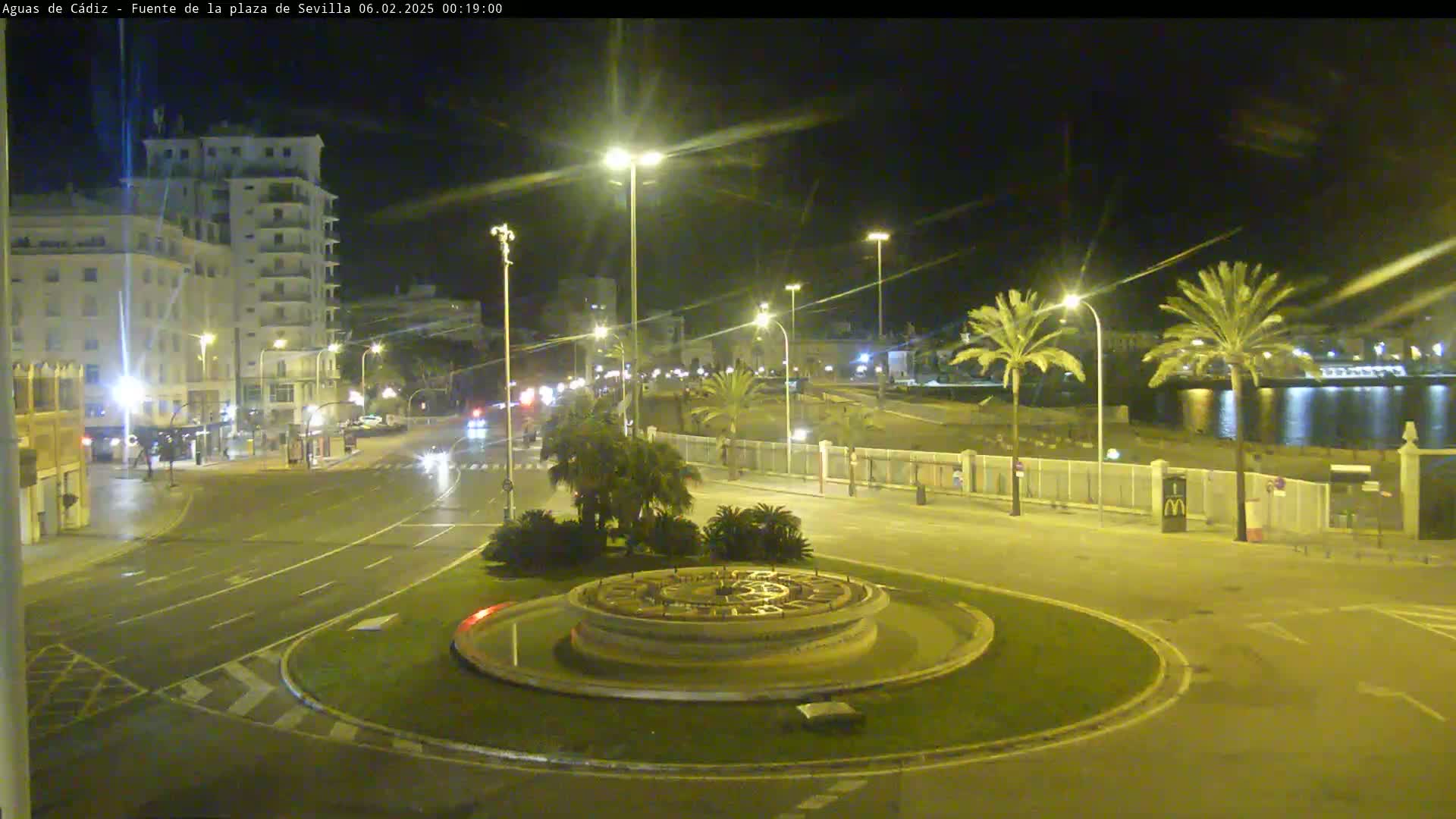 Cadiz, Plaza de Sevilla Fountain  Live Cam -  Andulucia, Spain