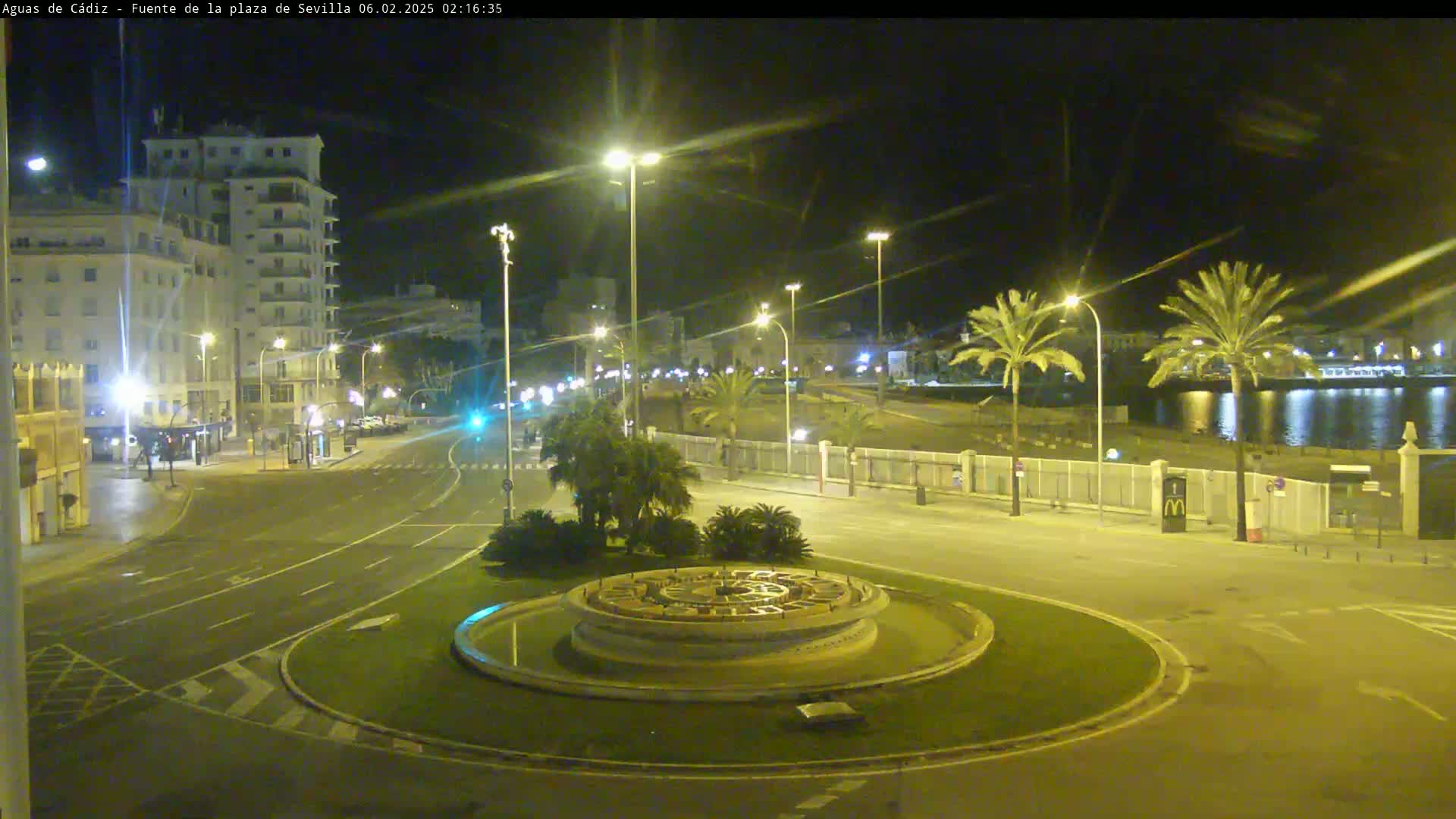 Cadiz, Plaza de Sevilla Fountain  Live Cam -  Andulucia, Spain