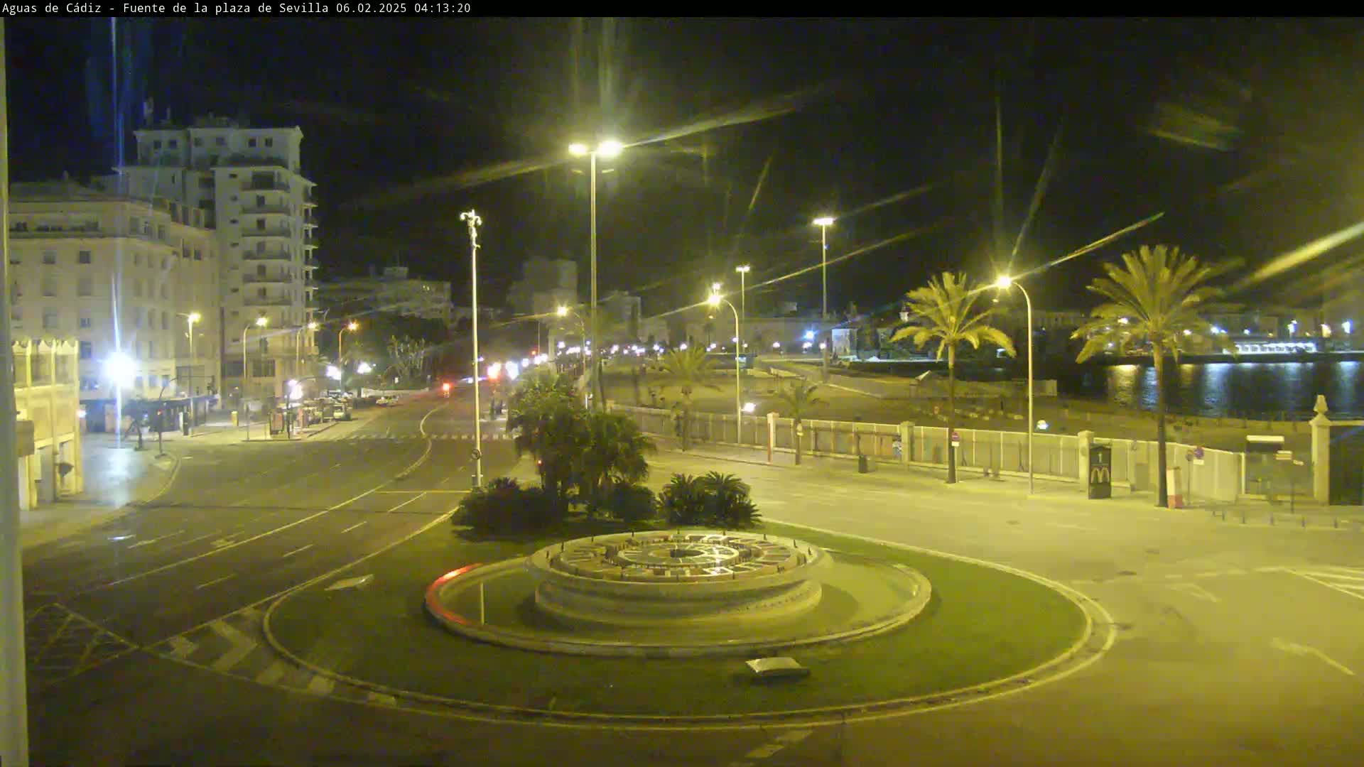Cadiz, Plaza de Sevilla Fountain  Live Cam -  Andulucia, Spain