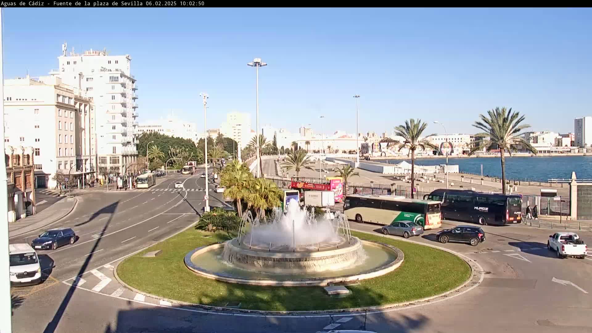 Cadiz, Plaza de Sevilla Fountain  Live Cam -  Andulucia, Spain