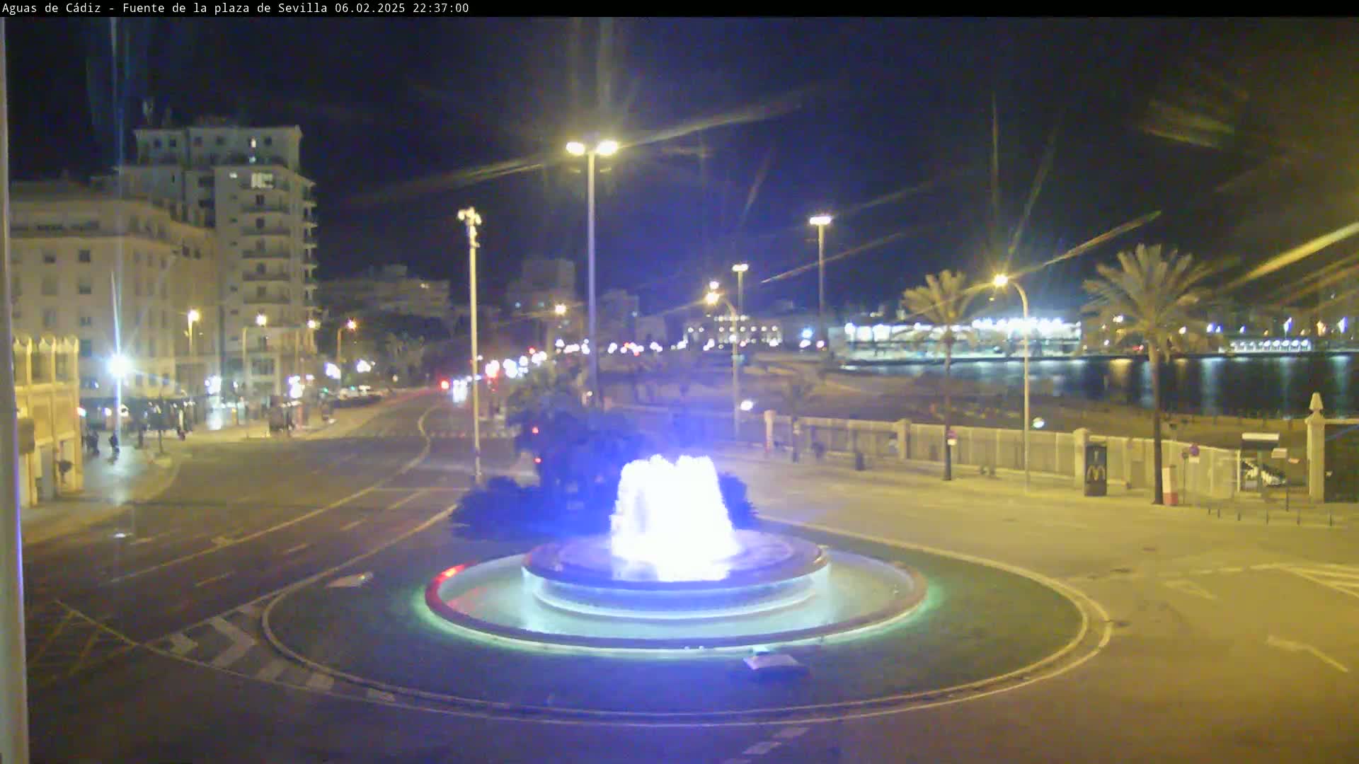 Cadiz, Plaza de Sevilla Fountain  Live Cam -  Andulucia, Spain