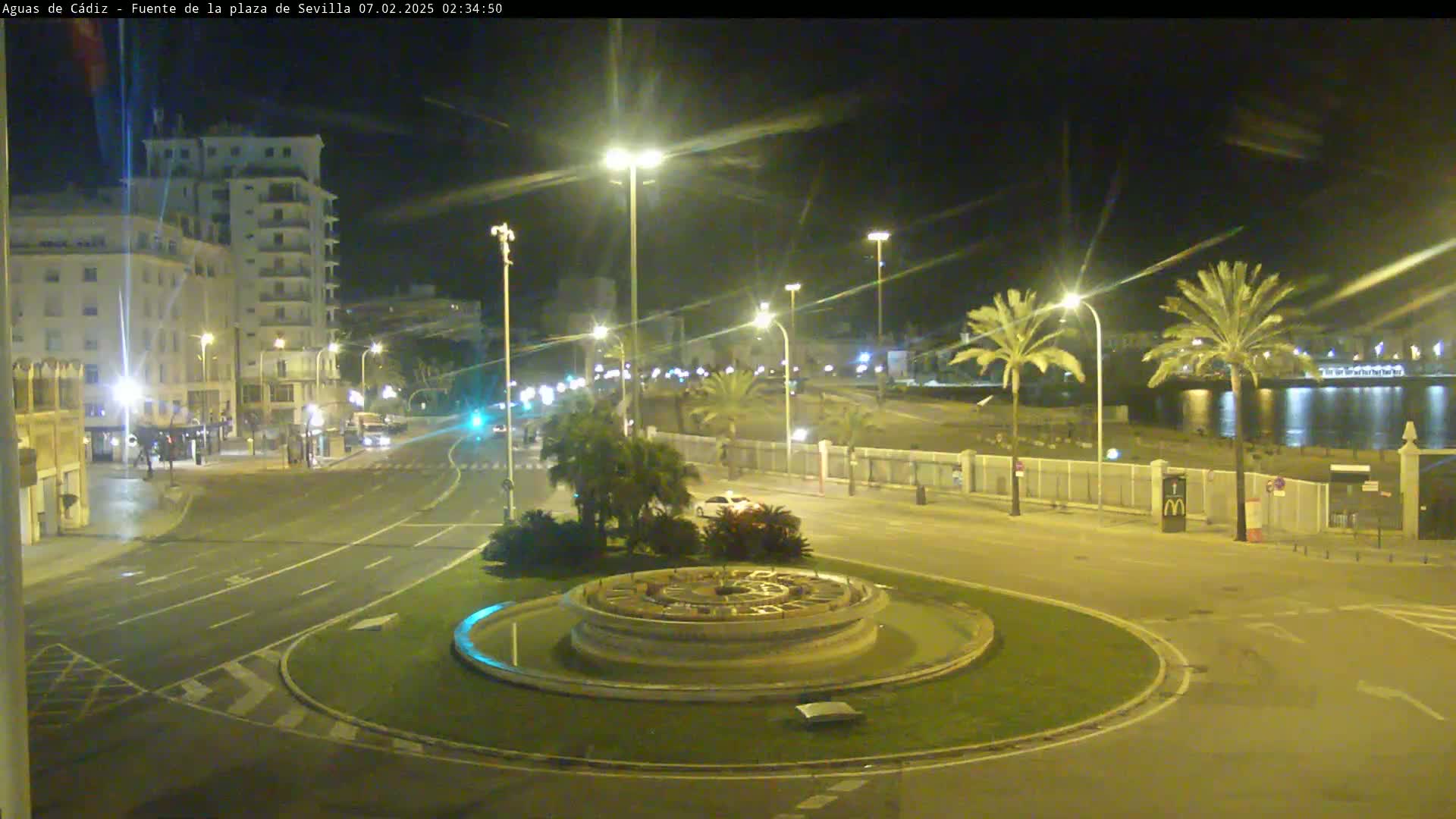 Cadiz, Plaza de Sevilla Fountain  Live Cam -  Andulucia, Spain