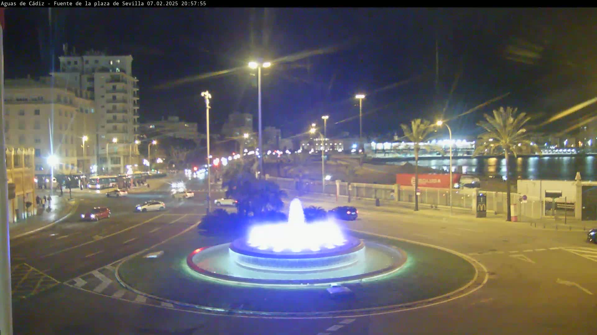 Cadiz, Plaza de Sevilla Fountain  Live Cam -  Andulucia, Spain