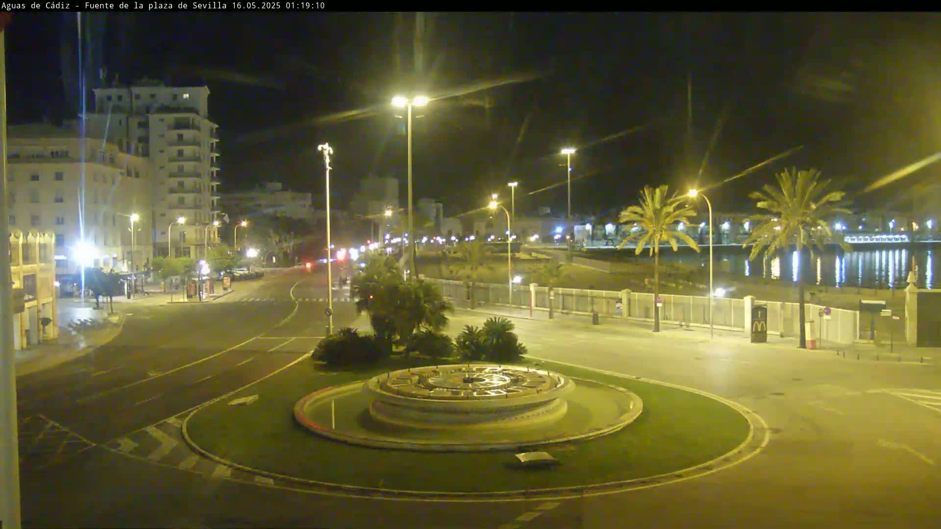 Cadiz, Plaza de Sevilla Fountain  Live Cam -  Andulucia, Spain