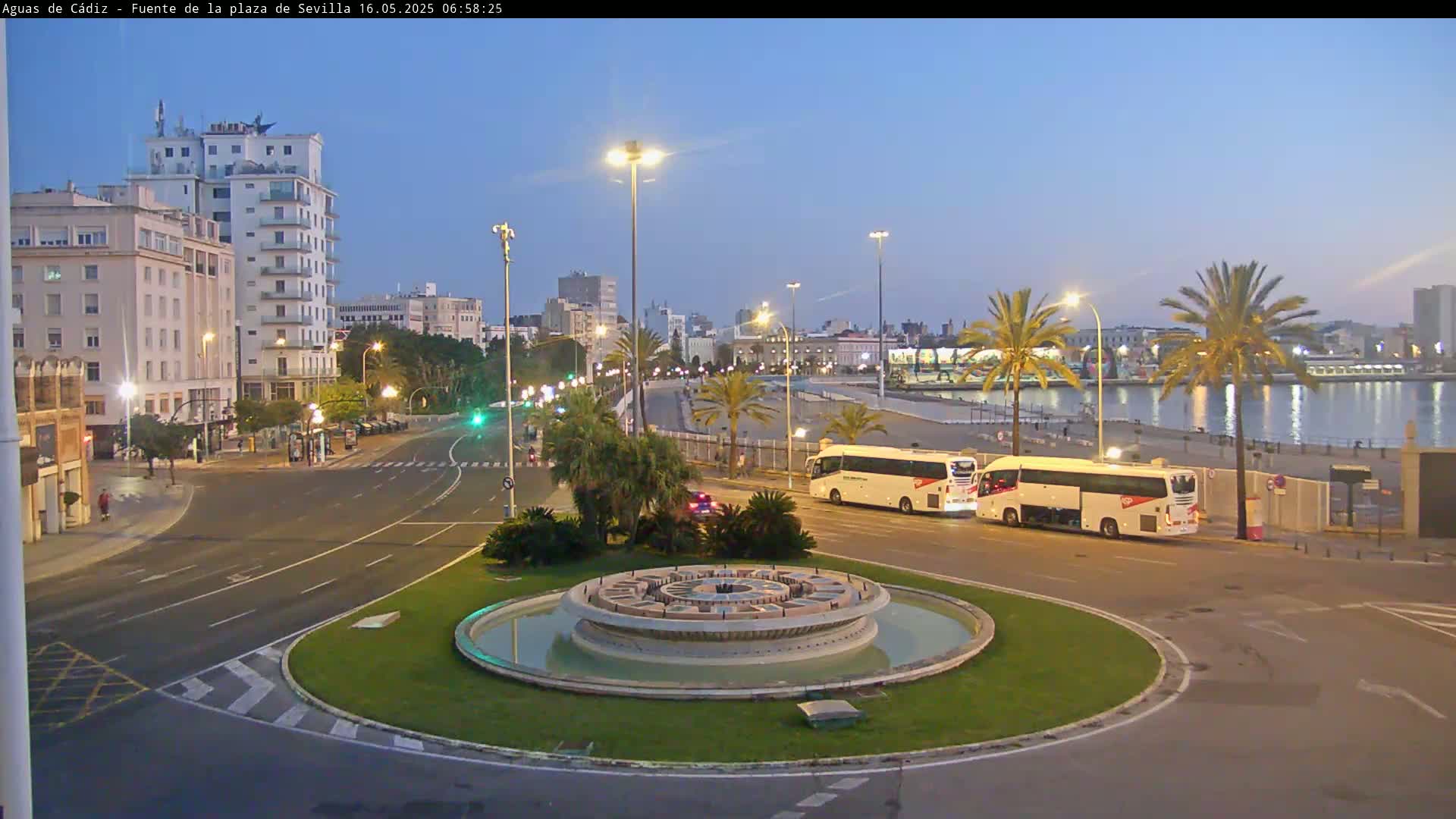 Cadiz, Plaza de Sevilla Fountain  Live Cam -  Andulucia, Spain