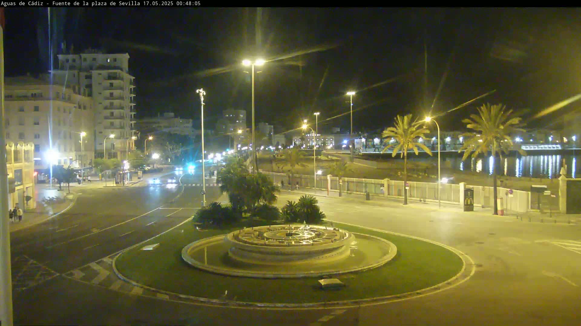 Cadiz, Plaza de Sevilla Fountain  Live Cam -  Andulucia, Spain
