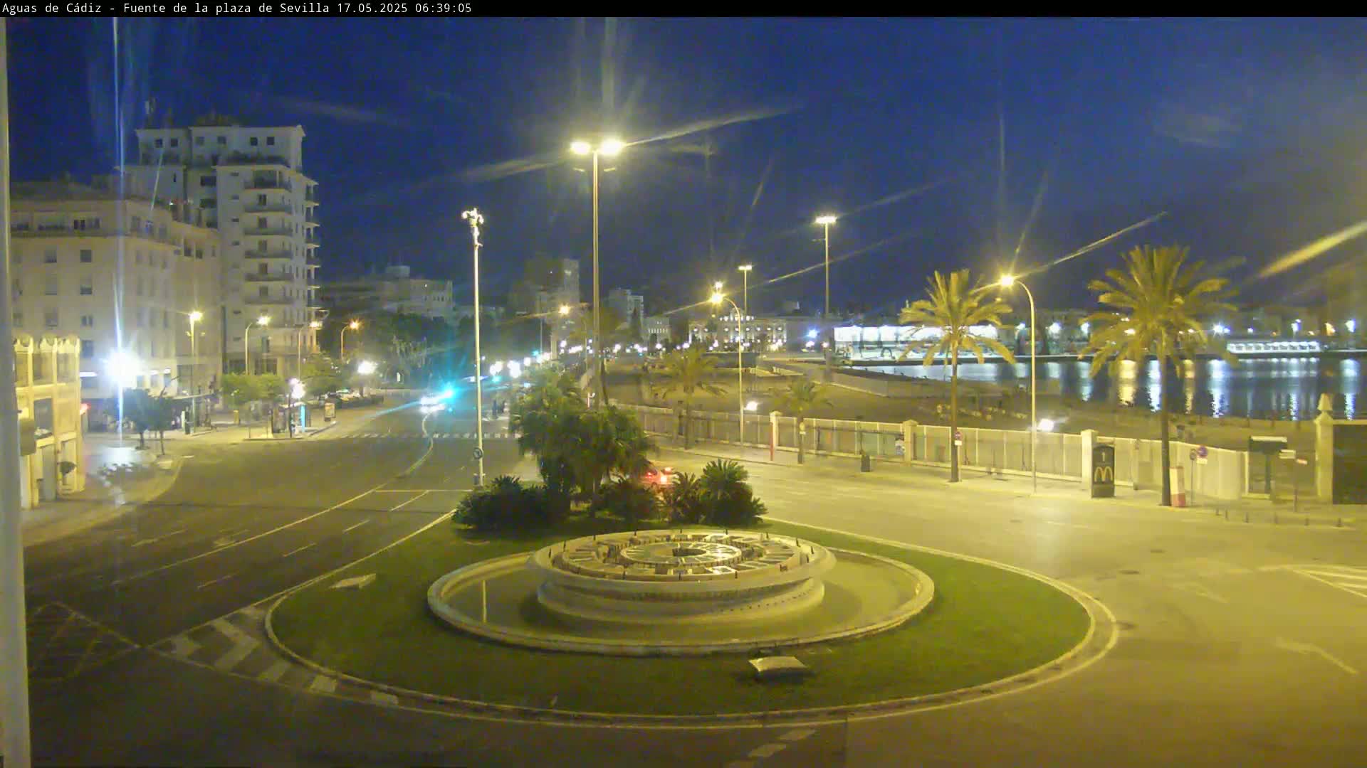 Cadiz, Plaza de Sevilla Fountain  Live Cam -  Andulucia, Spain