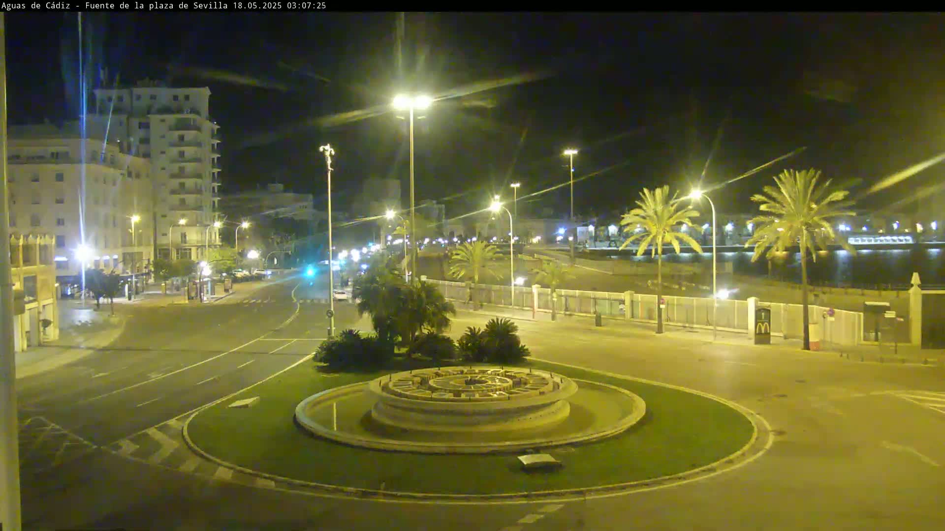 Cadiz, Plaza de Sevilla Fountain  Live Cam -  Andulucia, Spain