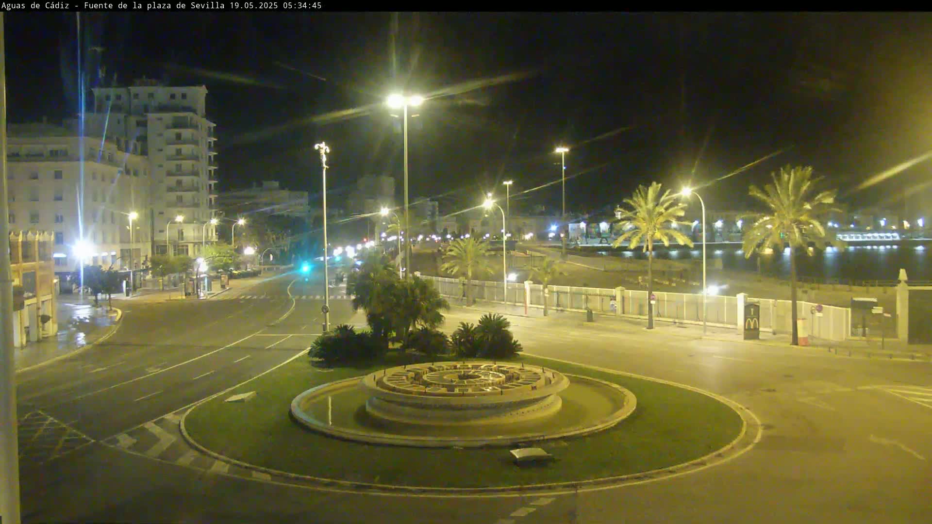 Cadiz, Plaza de Sevilla Fountain  Live Cam -  Andulucia, Spain