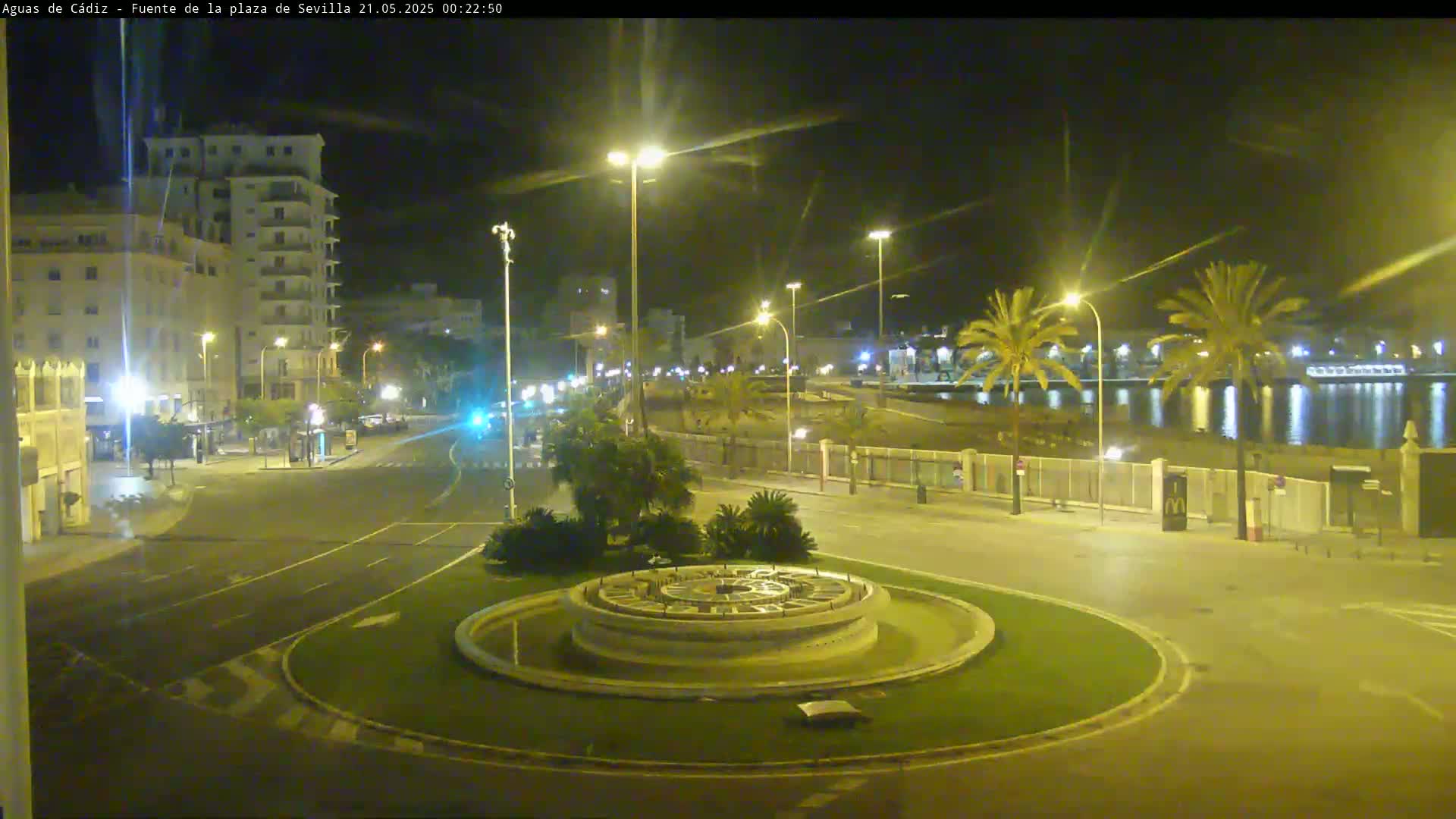 Cadiz, Plaza de Sevilla Fountain  Live Cam -  Andulucia, Spain